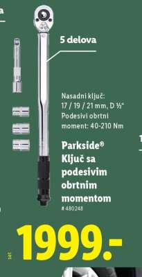 Parkside Ključ sa podesivim obrtnim momentom
