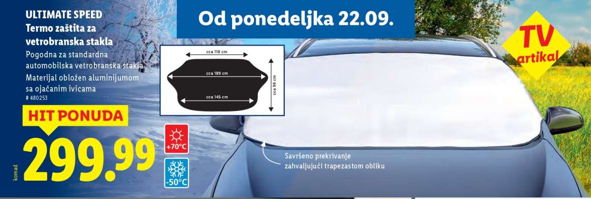 Ultimate Speed Termo zaštita za vetrobranska stakla