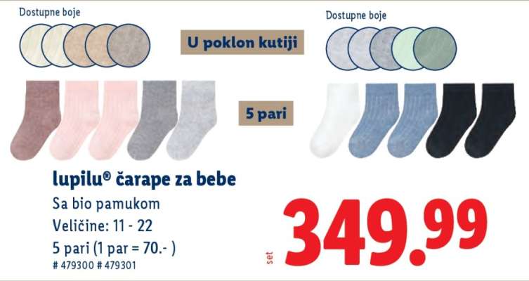Lupilu Čarape za bebe