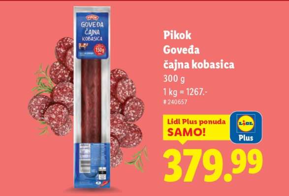 Pikok Goveđa čajna kobasica