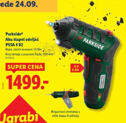 Parkside Aku štapni odvijač PSSA 4 B2