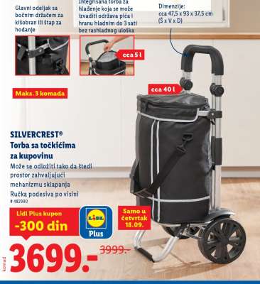 SILVERCREST Torba sa točkićima za kupovinu