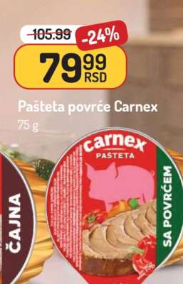 Pašteta povrće Carnex