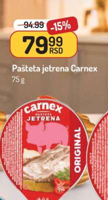 Pašteta jetrena Carnex
