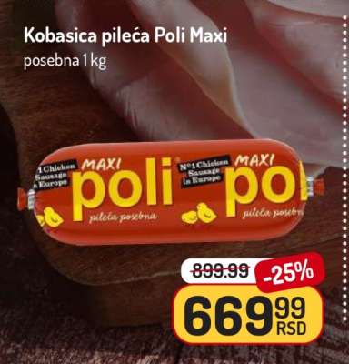 Kobasica pileća Poli Maxi