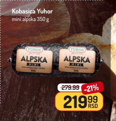 Kobasica Yuhor mini alpska 350 g