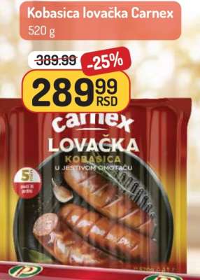 Kobasica lovačka Carnex