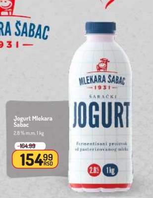 Jogurt mlekara Sabac