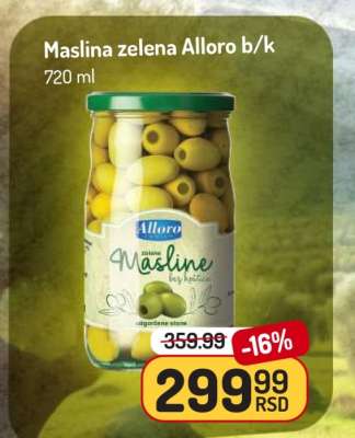 Maslina zelena Alloro b/k