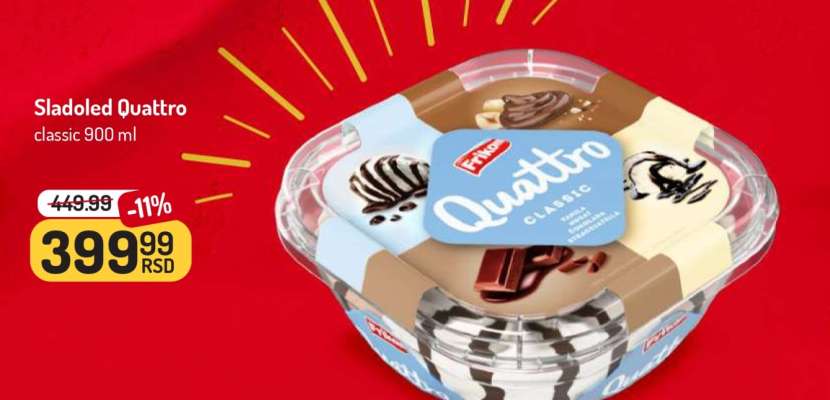 Sladoled Quattro classic 900 ml