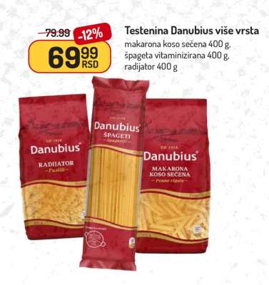 Testenina Danubius više vrsta