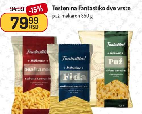 Testenina Fantastiko dve vrste