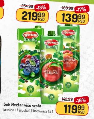 Sok Nectar više vrsta