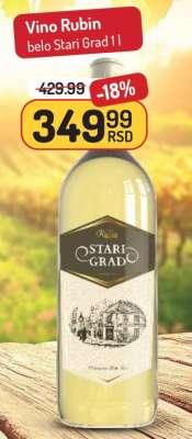 Vino Rubin belo Stari Grad 1l