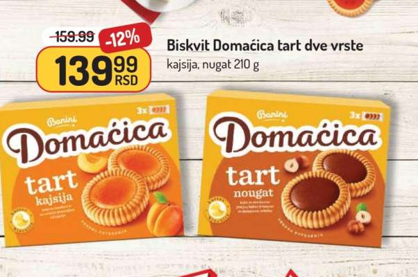 Biskvit Domaćica tart dve vrste