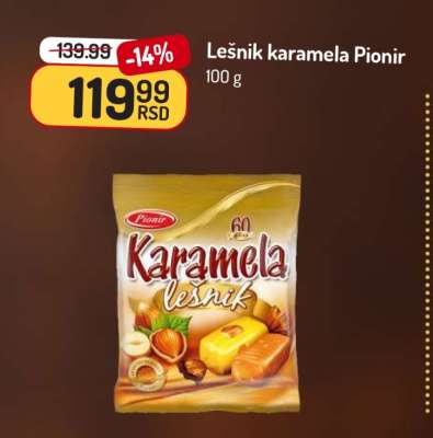 Lešnik karamela Pionir