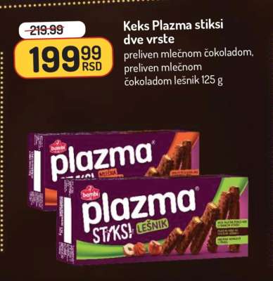 Keks Plazma stiksi dve vrste