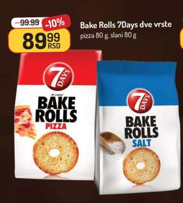 Bake Rolls 7days dve vrste