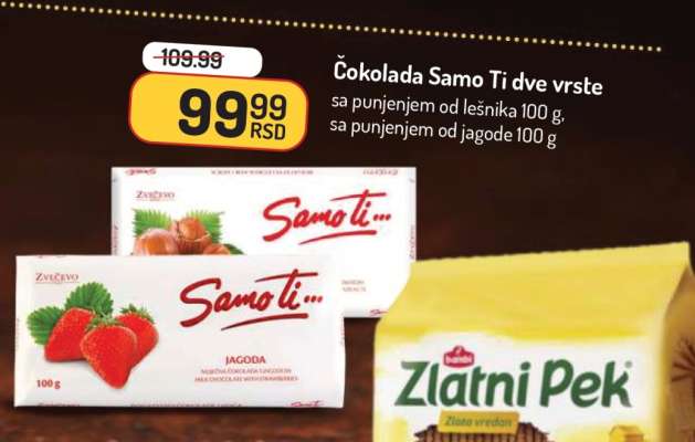 Čokolada Samo Ti dve vrste
