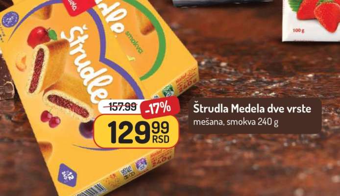 Štrudla Medela dve vrste