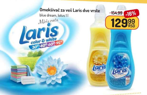 Omekšivač za veš Laris dve vrste