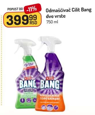 Odmašćivač Cilit Bang dve vrste