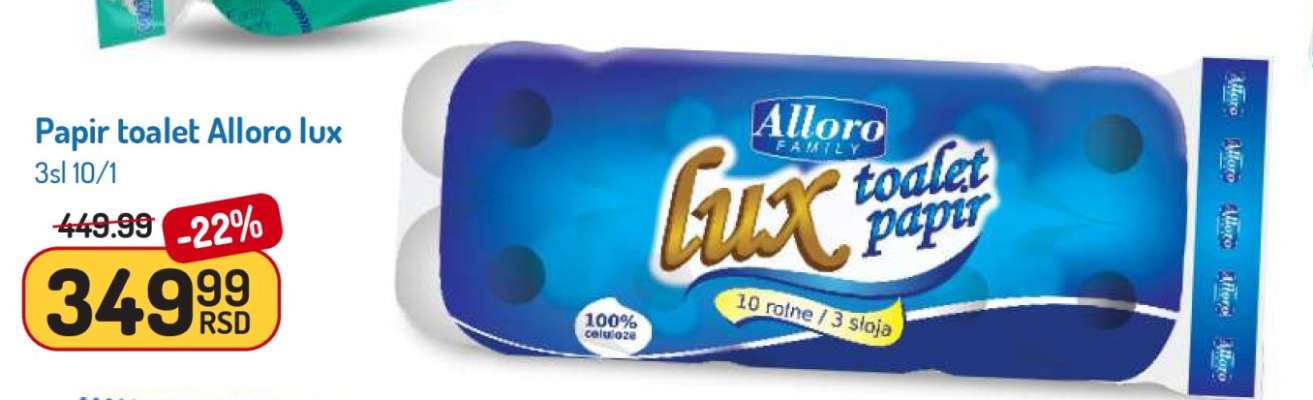 Papir toalet Alloro lux