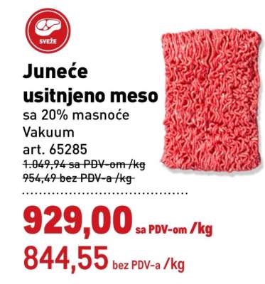 JUNEĆE USITNJENO MESO