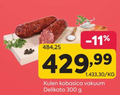 Kulen kobasica vakuum