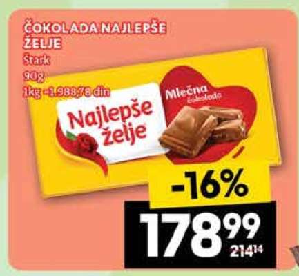 ČOKOLADA NAJLEPŠE ŽELJE
