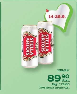 Pivo Stella Artois 0.5l