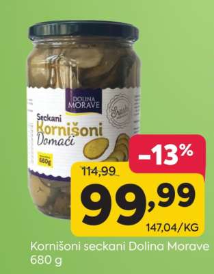 Kornišoni seckani Dolina Morave