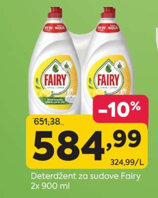 Deterdžent za sudove Fairy 2x 900 ml