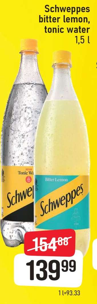 Schweppes bitter lemon tonic water