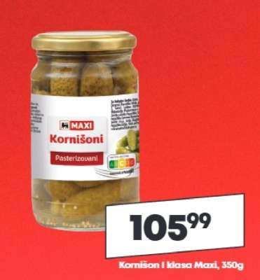 Kornišoni I klasa Maxi, 350g