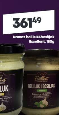 Namaz beli luk&bosiljak Excellent, 180g
