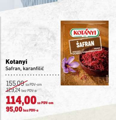 Kotanyi Šafran, karanfilić