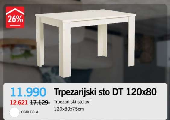Trpezarijski sto DT 120x80