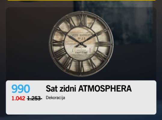 Sat zidni ATMOSPHERA