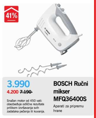 BOSCH Ručni mikser MFQ36400S