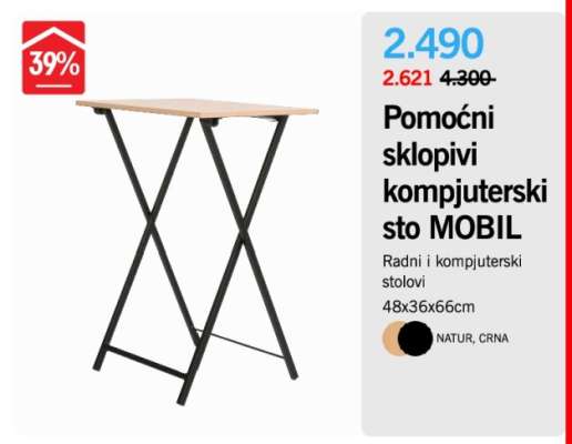 Pomoćni sklopivi kompjuterski sto MOBIL