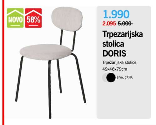 Trpezarijska stolica DORIS