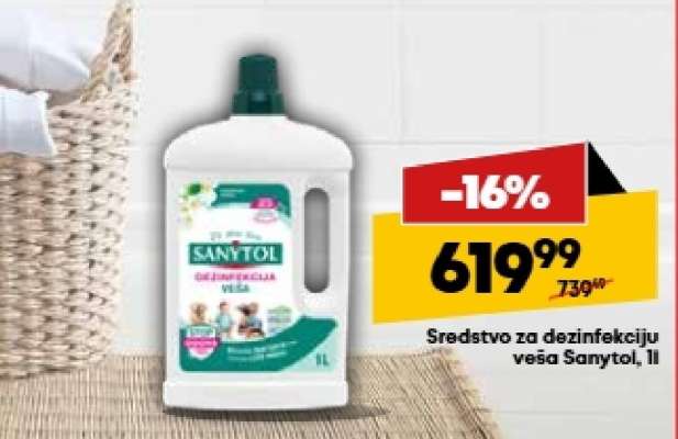 Sredstvo za dezinfekciju veša Sanytol, 1l