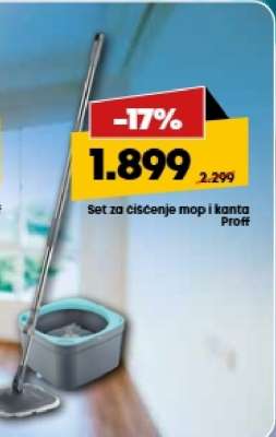 Set za čišćenje mop i kanta Proff