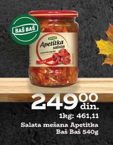 Salata mešana Apetikka Baš Baš 540g