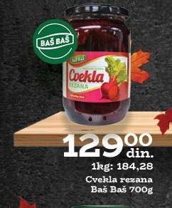Cvekla rezana Baš Baš 700g