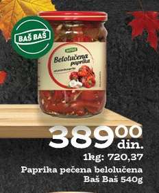 Paprika pečena belolučena Baš Baš 540g