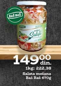 Salata mešana Baš Baš 670g