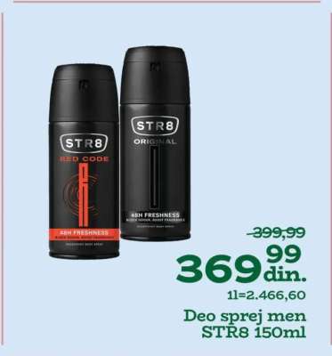 Deo sprej men STR8 150ml