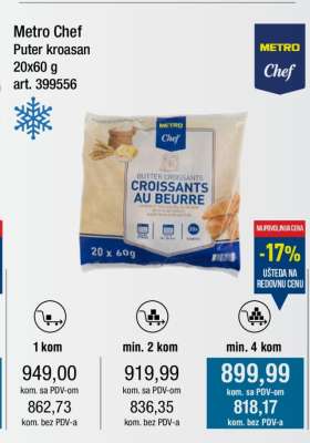 Metro Chef Puter kroasan 20x60 g